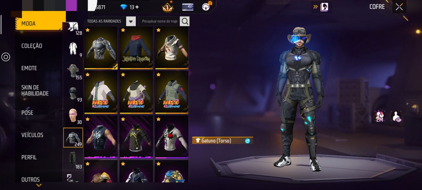 CONTA DE FREE FIRE NÍVEL 63