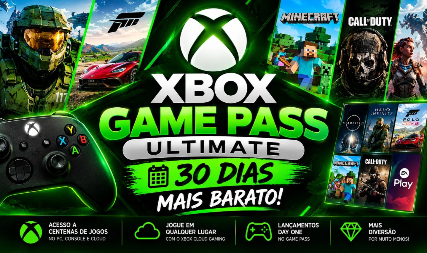 Xbox Game Pass ULTIMATE 30 DIAS MAIS BARATO!