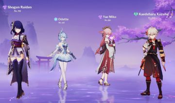 CONTA GENSHIN IMPACT AR 55 RAIDEN + ODETTE + KAZUHA