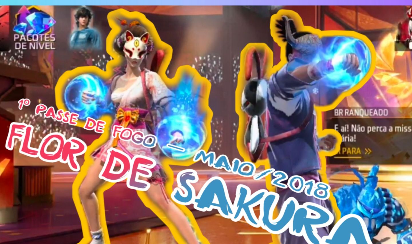 Conta Free Fire OG | Passe 1 Sakura + Angelical + Punho ICE + 15 OLD Incubadoras