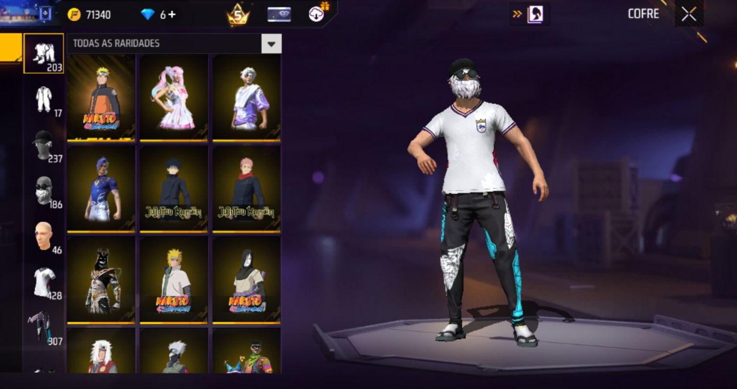 CONTA COM 2 ANGELICAL, BARBINHA E MT MAIS, NÍVEL 62.