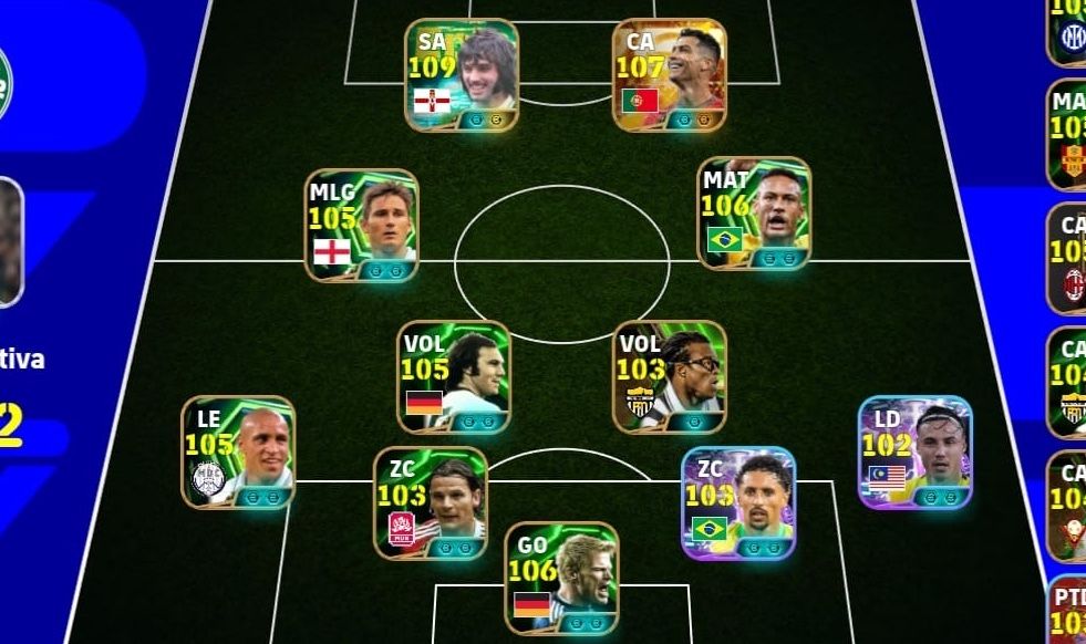 CONTA EFOOTEBOL NEYMAR OLÍMPICO, BEST 109, CR7 107