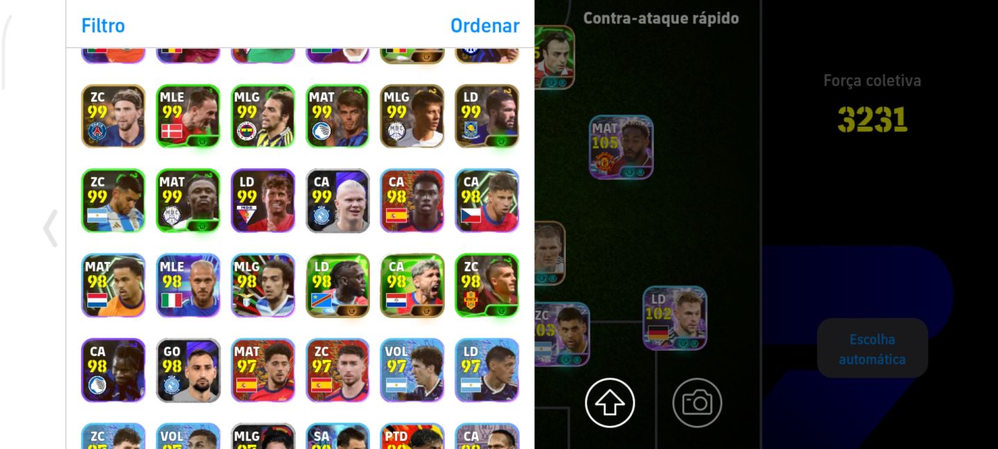 CONTA EFOOTBALL COM GEORGE BEST, MATHEUS CUNHA BLITZ E NEYMAR BLITZ