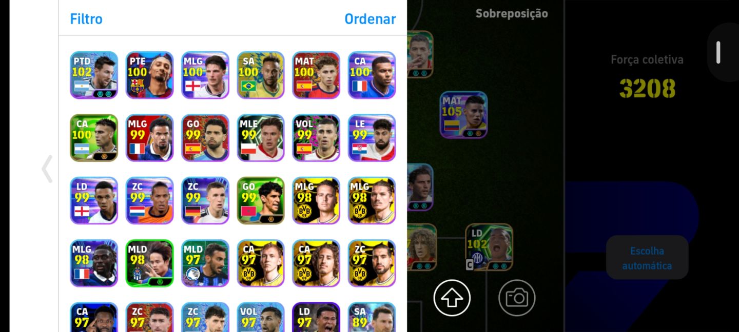 Conta de efootball com 4 jogadores de box