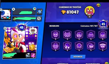 CONTA BRAWL STARS À VENDA 81K TROFÉUS + 300 SKINS Criada 2019