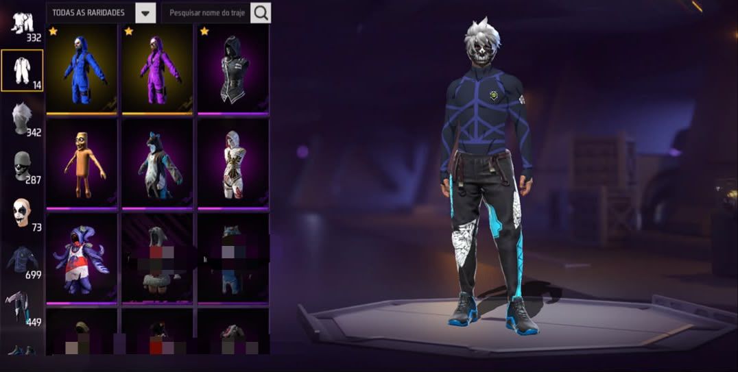 CONTA VETERANA FF PRIME 7 700 PEITORAIS + 2 EVO LVL 7 + PASSES ANTIGOS!