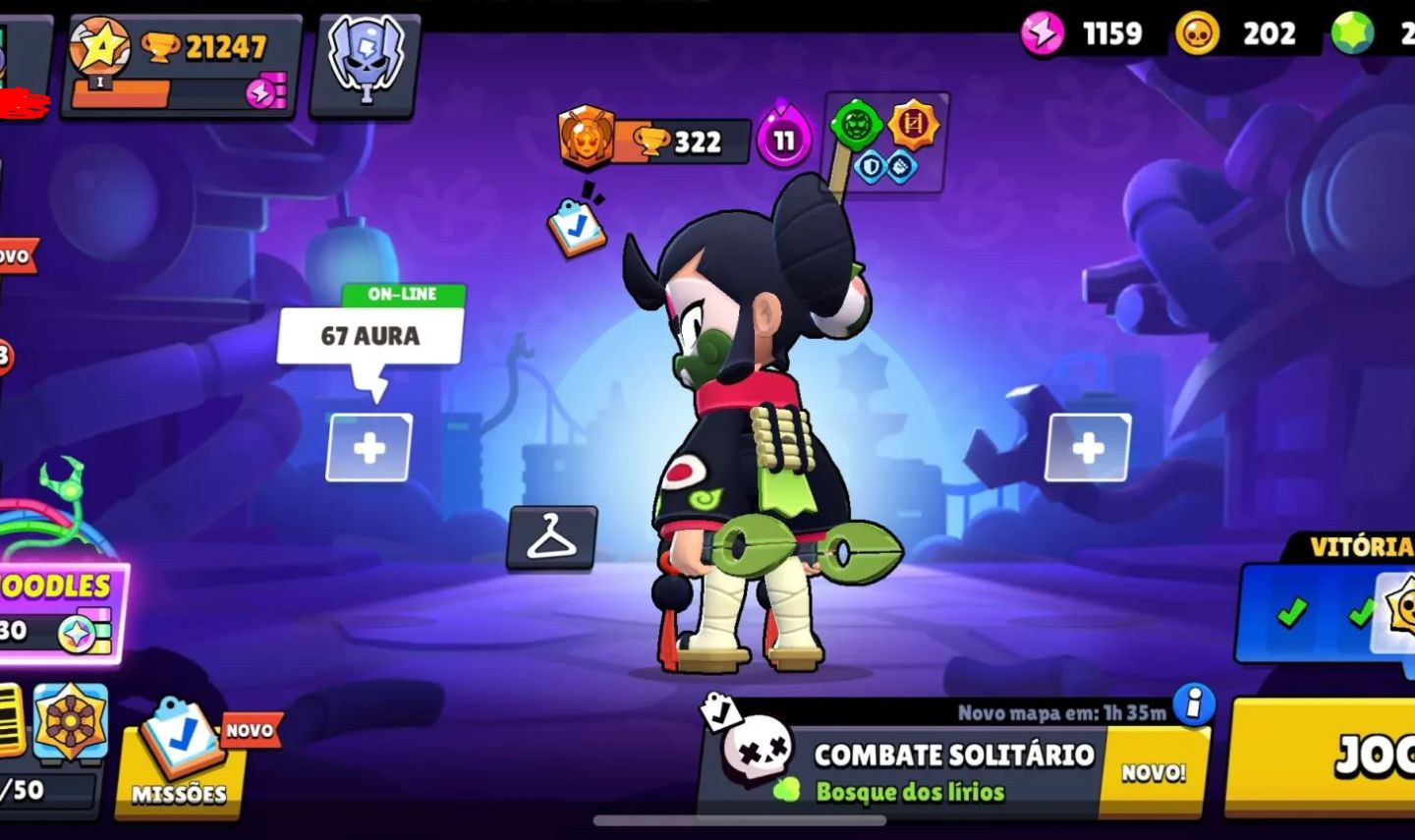 CONTA BRAWL STARS c/LENDÁRIOS e MUITOS TROFÉUS!!