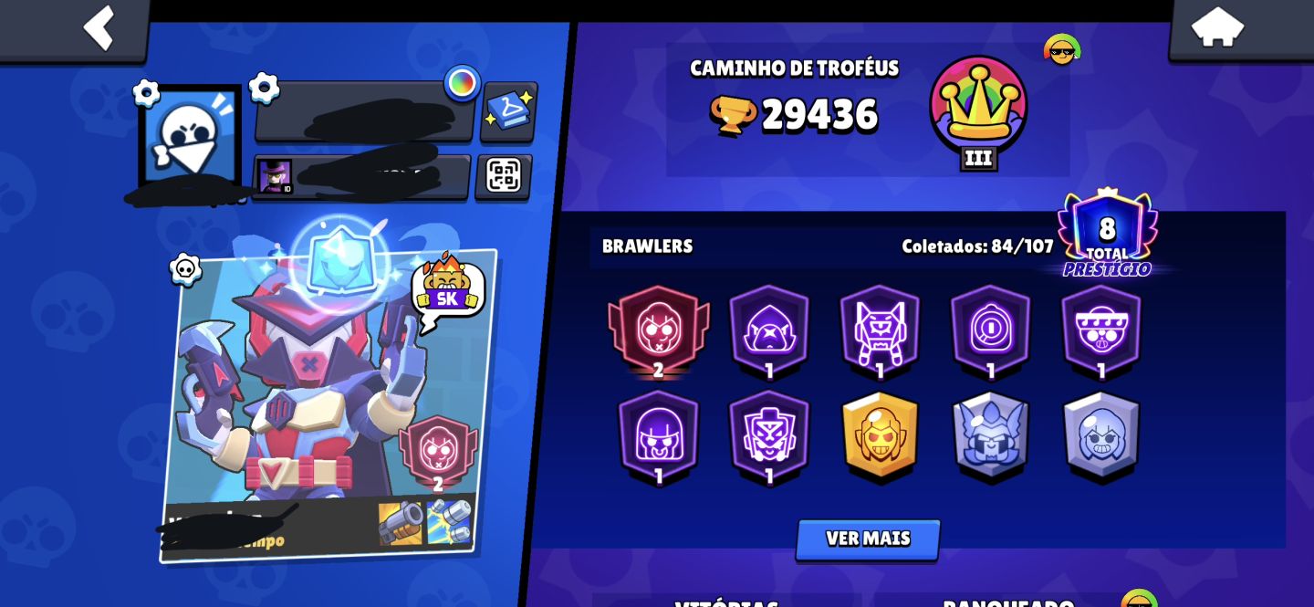 Conta Brawl Stars | 84 Brawlers | 29k Troféus