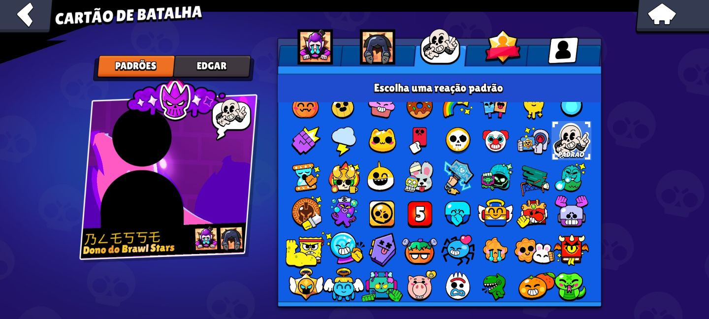 Brawl stars CONTA 9/10, +5 passe comprados, skin edgar rara