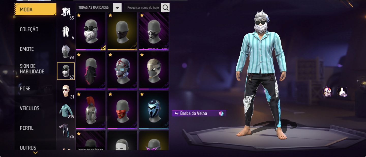 PÉ DESCALÇO+CALÇA ANGELICAL+ONE PUNCH MAN+2 PUNHOS+SKINS DE ANIME CONTA ANTIGA
