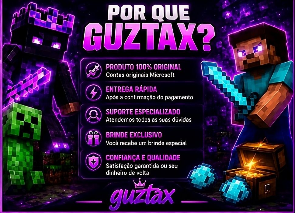 Minecraft Java + Bedrock Original | Deluxe Premium | Full Acesso + BRINDE