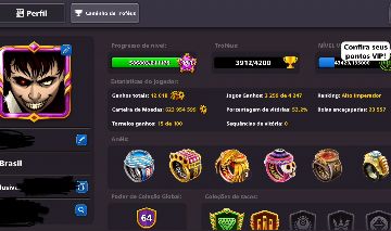 CONTA 8 BALL POOL, LVL 171, 17 LENDÁRIOS, +600M FICHAS, +60 AVATARES, +300 NOTAS