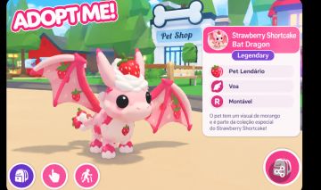 Adopt me Strawberry bat dragon ou Chocolate Chip Bat Dragon