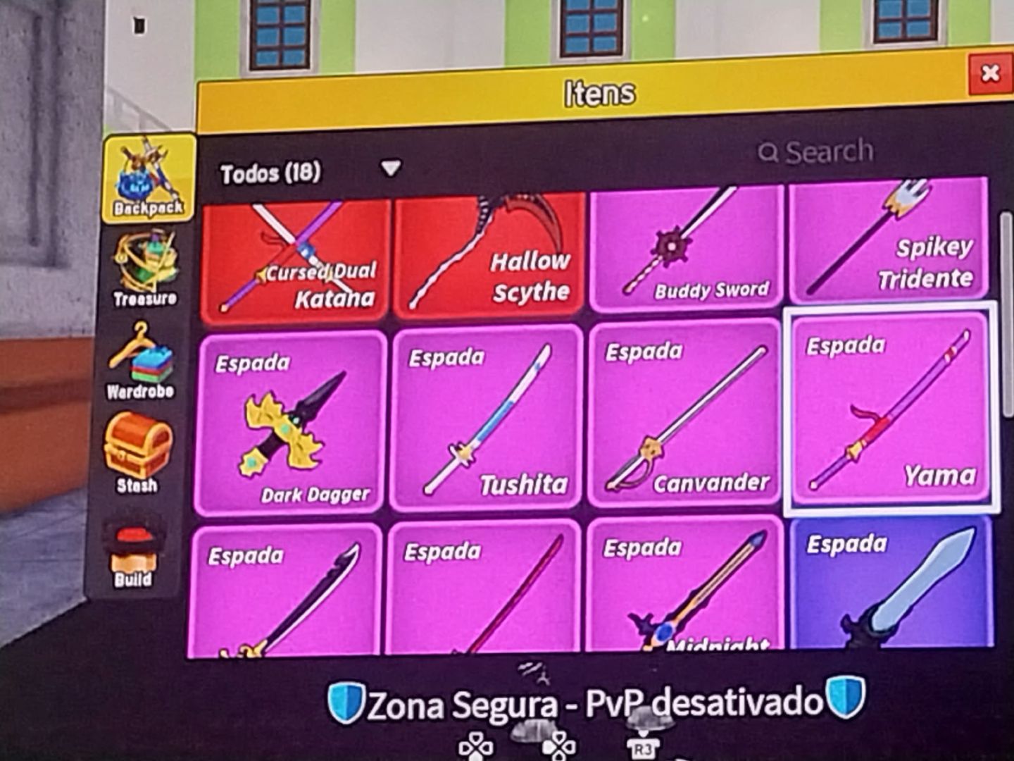 Conta de bloxfruits upada em vários jogos do Roblox