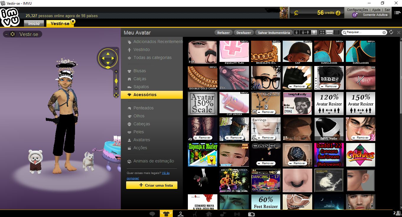 CONTA IMVU MASCULINA