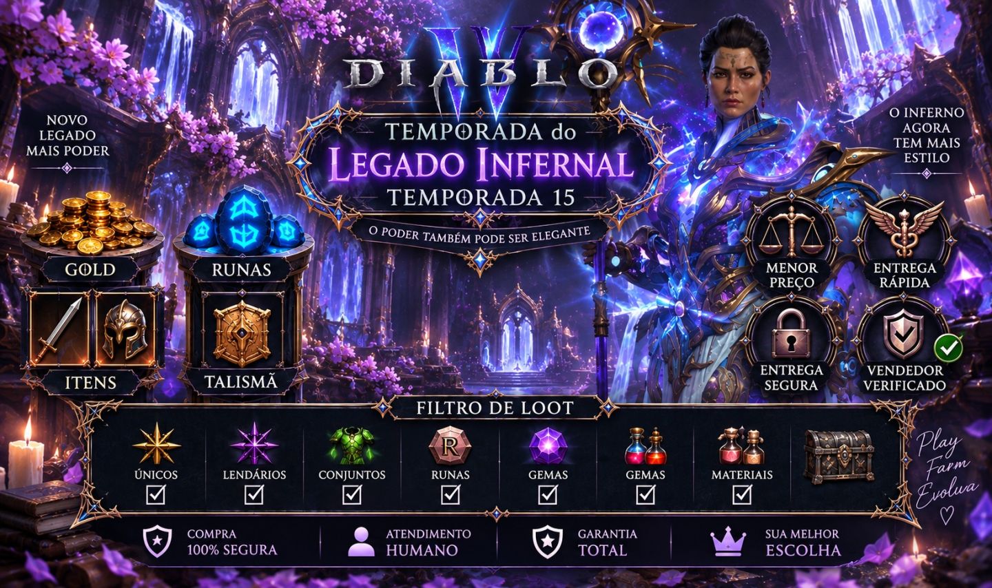 Diablo IV - Legado Infernal - Itens e Gold - S15