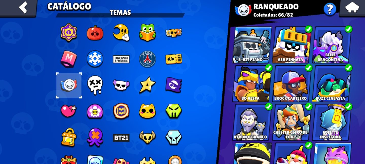 Conta de brawl stars com mais de 100k todos os personagens e muitos Prestígios
