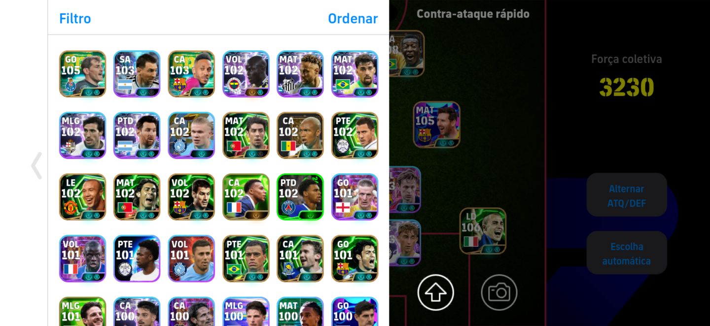 Conta efootball, a braba do Cristiano ronaldo, ibra e reus, chama