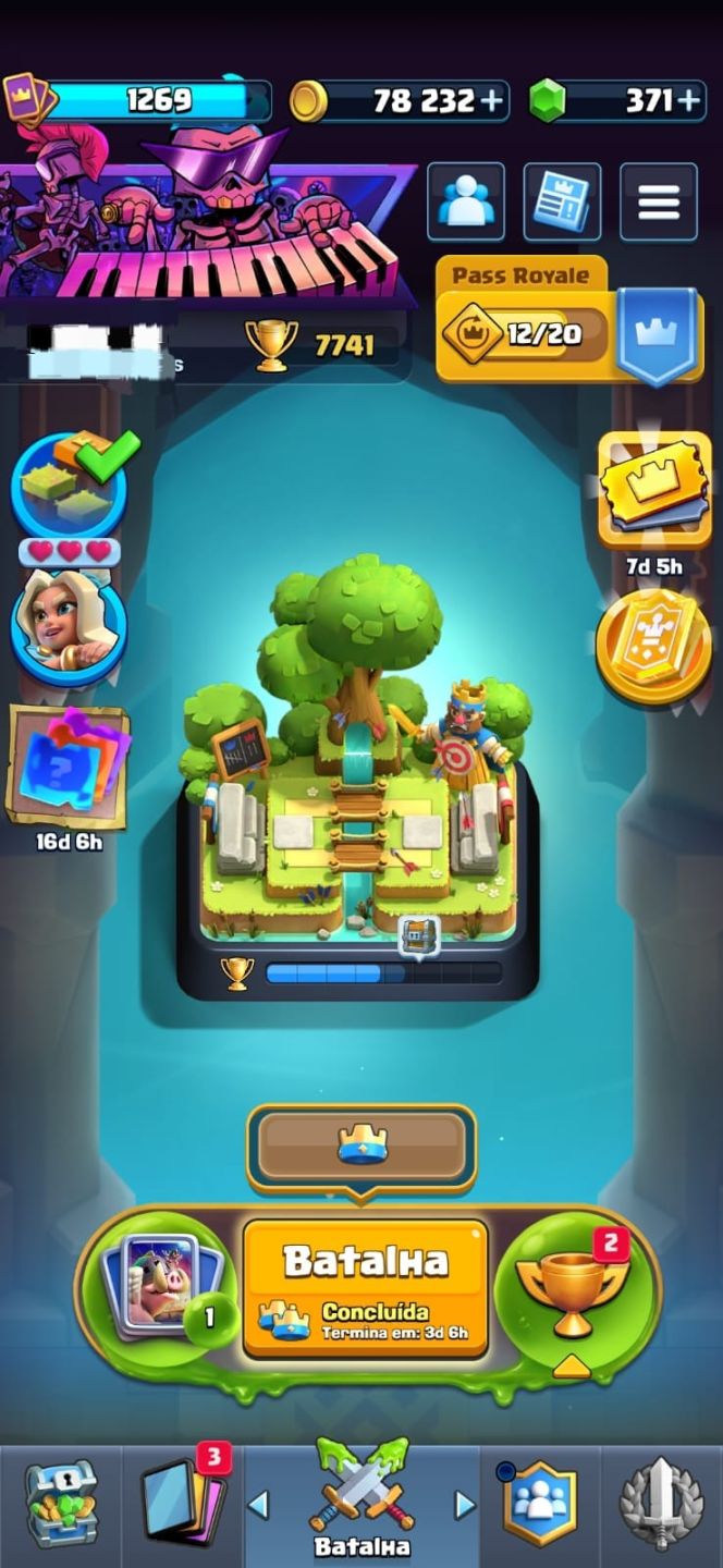 CONTA CLASH ROYALE 9 ANOS 7000 TROFEUS