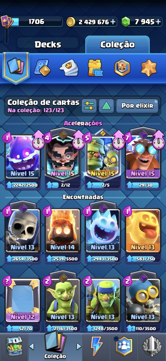 CONTA CLASH ROYALE UPADA COM ARENA ALTA | 12800 TROFÉIS | TODAS AS CARTAS