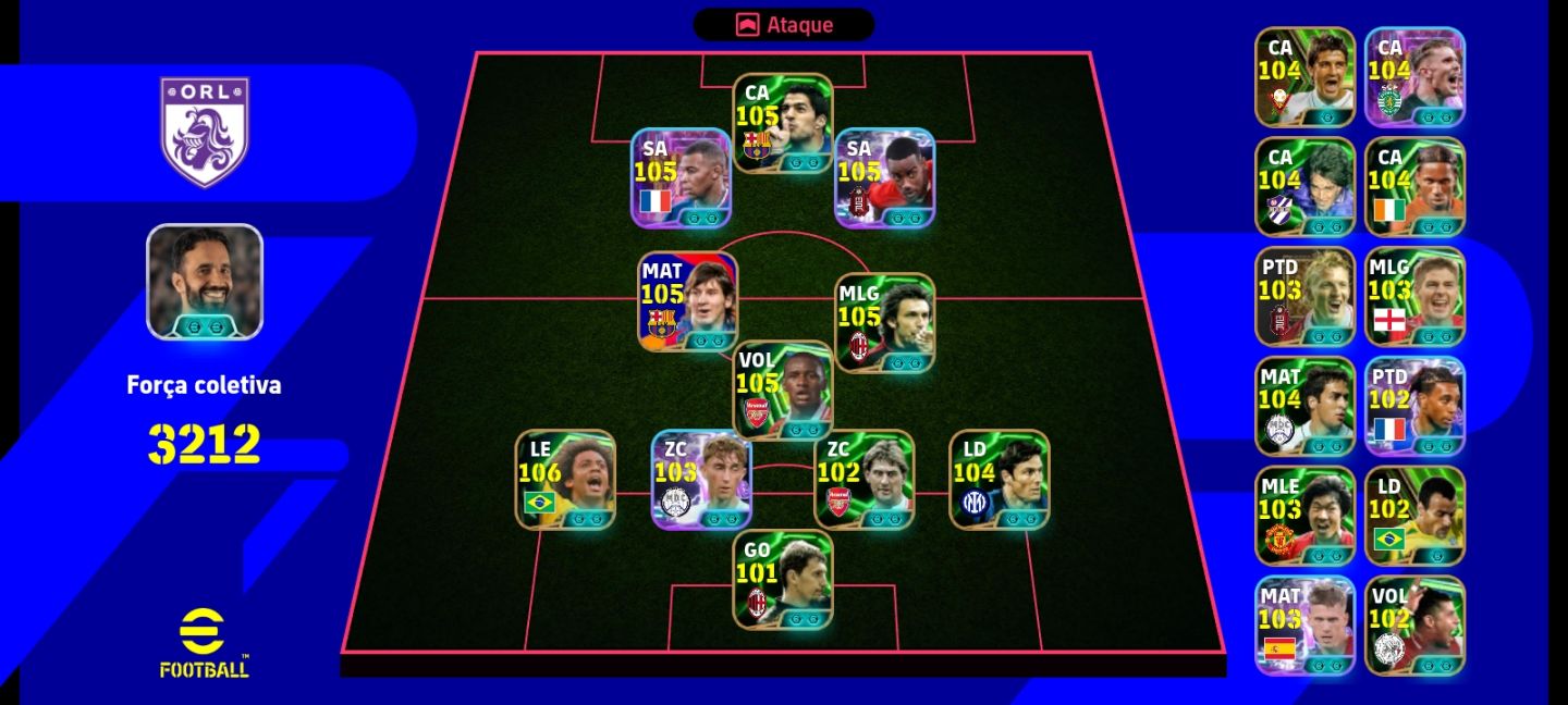 Conta eFootball SUAREZ MBAPPE PSG PRIME PIRLO SÓ CRAQUE!!!