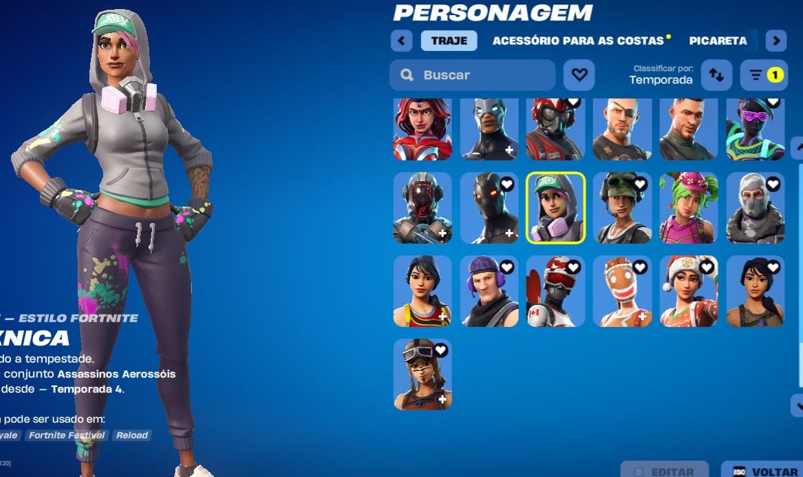 CONTA RARA FORTINTE entre outros jogos na conta