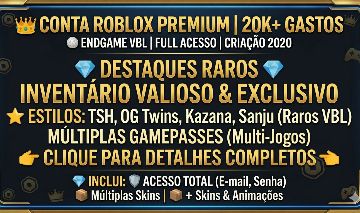 CONTA ROBLOX 20K+ GASTOS, VARIAS GAMEPASSES E ESTILOS VOLLEYBALL LEGENDS