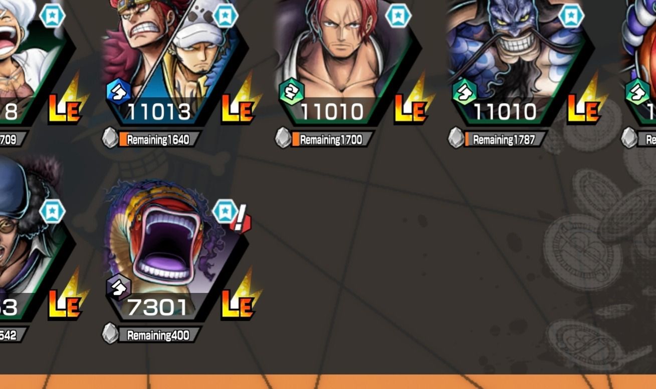 Conta opbr, muito boa, personagens q irão receber buff com gemas