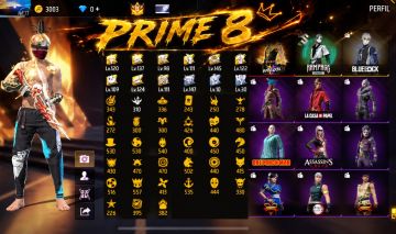 CONTA FREE FIRE FULL PARCERIA + 1K DE PEITAS + RAGNAROK+ PRIME 8 + PES DESCALÇO