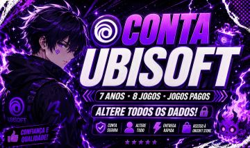 CONTA UBISOFT COM 7 ANOS | 8 JOGOS PAGOS | +400 REAIS GASTO | ENTREGA AUTOMATICA