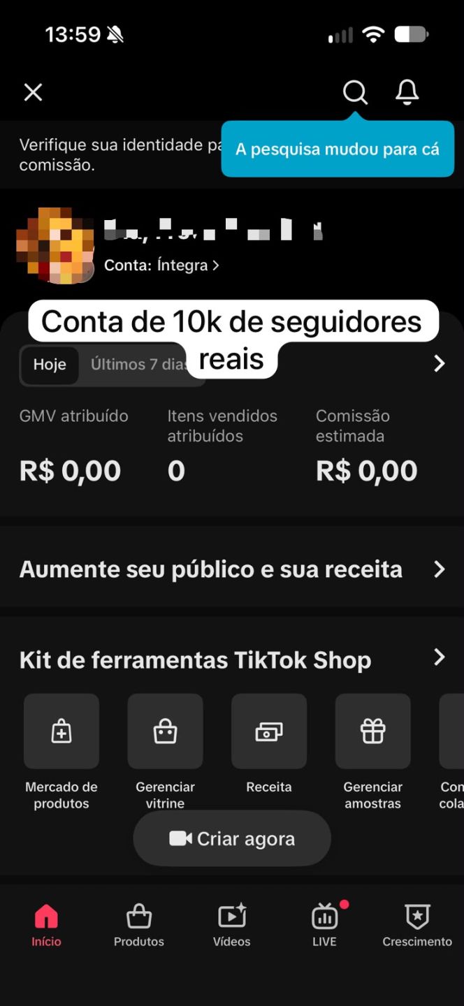 Contas Tik tok Shop | Seguidores Reais | Engajadas | Tiktok Shop | Live Studio