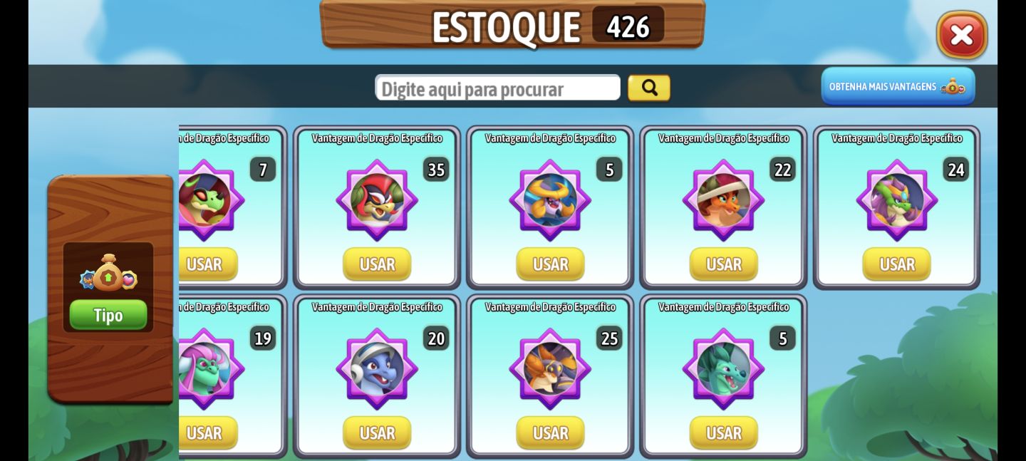 Conta de Dragon City com várias Skins