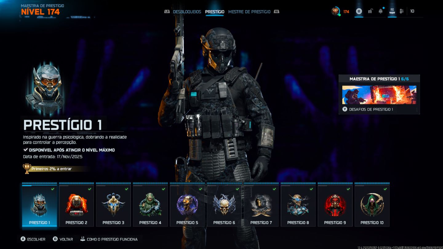 Conta bo7 com todas camuflagens e skin lendaria horizonte nexus mais algun itens