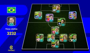 EFootball 2026 | Seleção Brasil | Força Coletiva 3232 | Lendas 108+