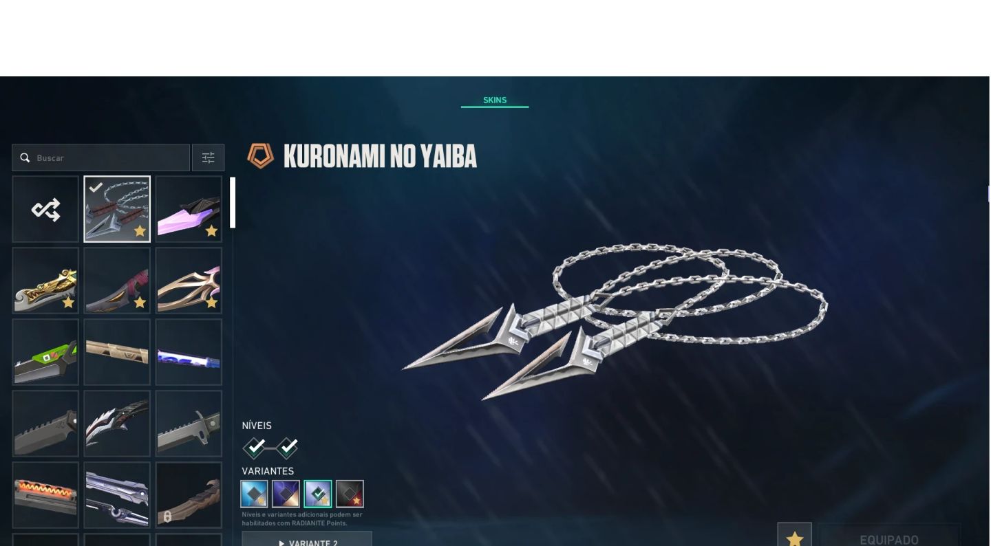 Conta Valorant - Vandal Kuronami, Preludio, Araxys e Outras