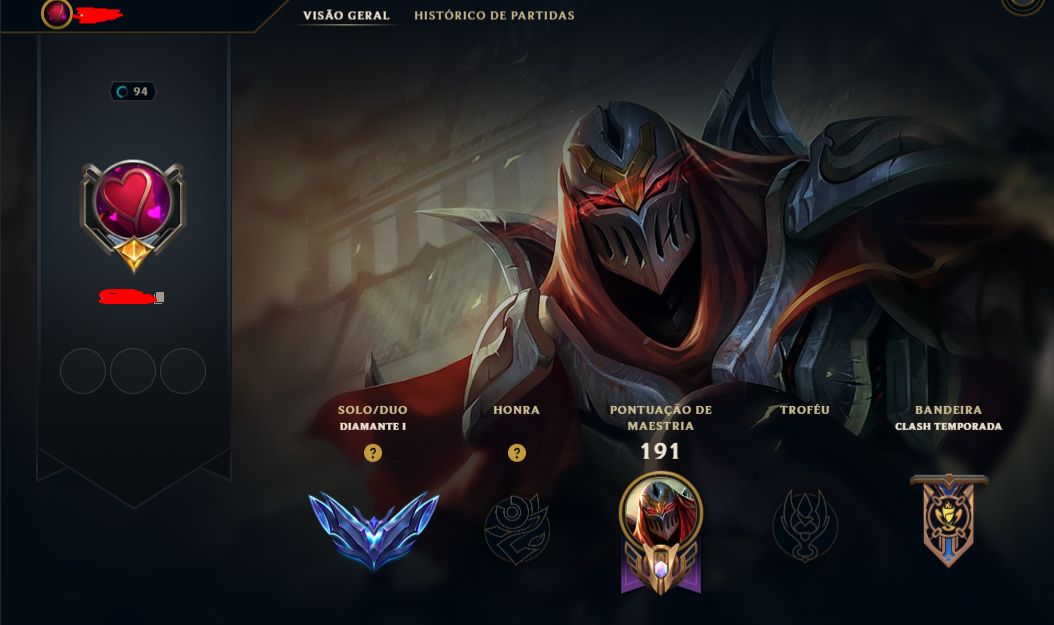 Conta diamante 1 mmr de mestre+