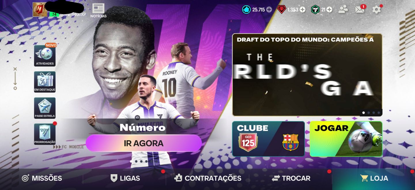 CONTA EA FC 26 MOBILE GER 125 RARA!