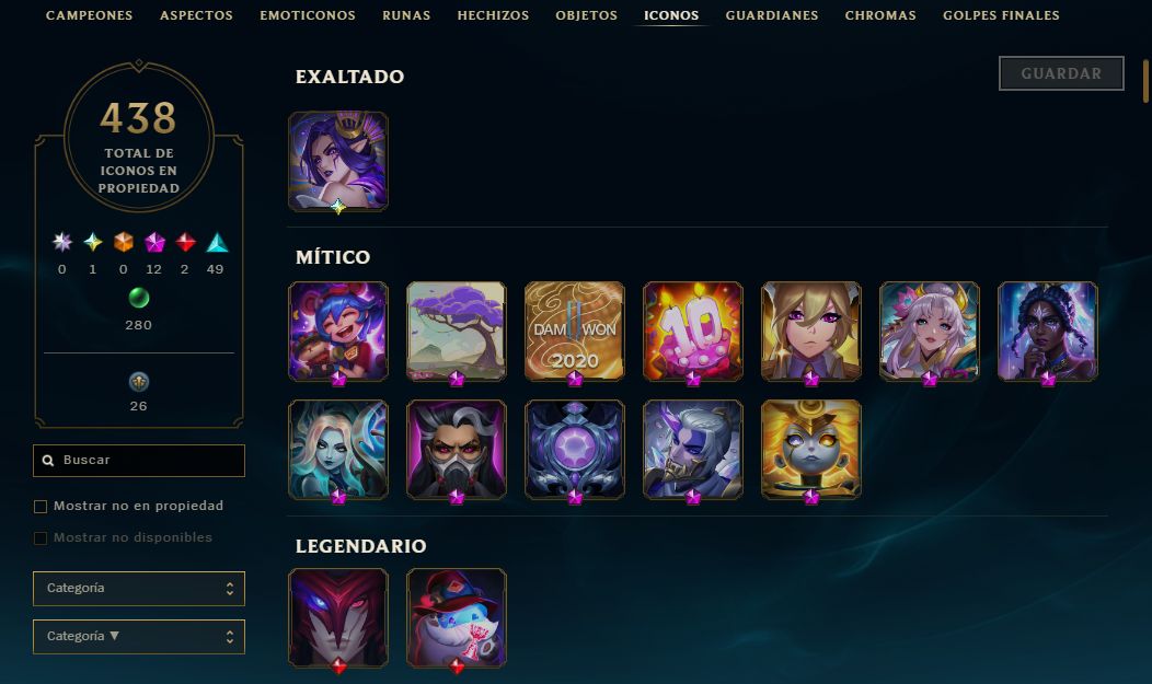 Conta de lol 429 skins - skin exaltada - finalizador e mt mais