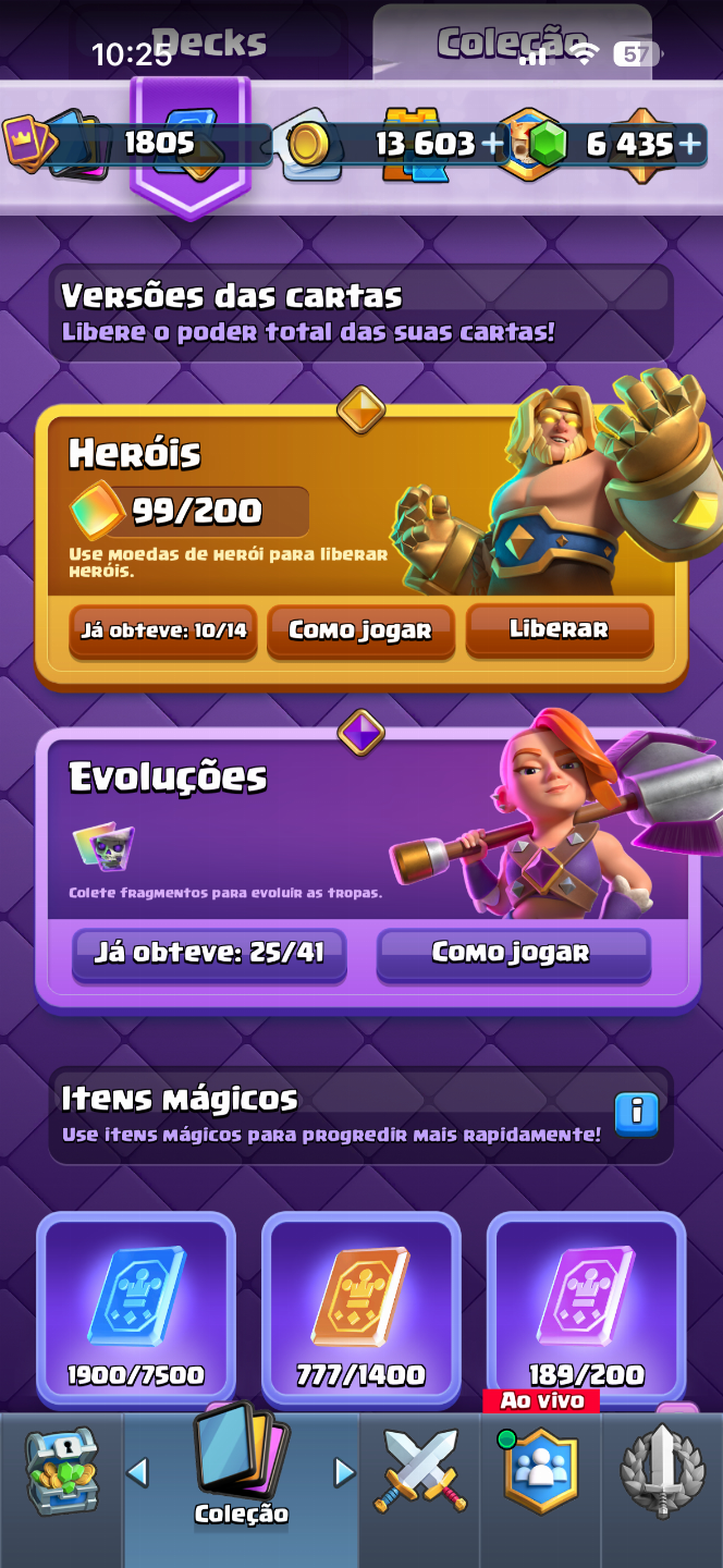 Conta 10 anos torre 16 nv 1860 full 25 evos e 10 herois (fotos desatualizadas)