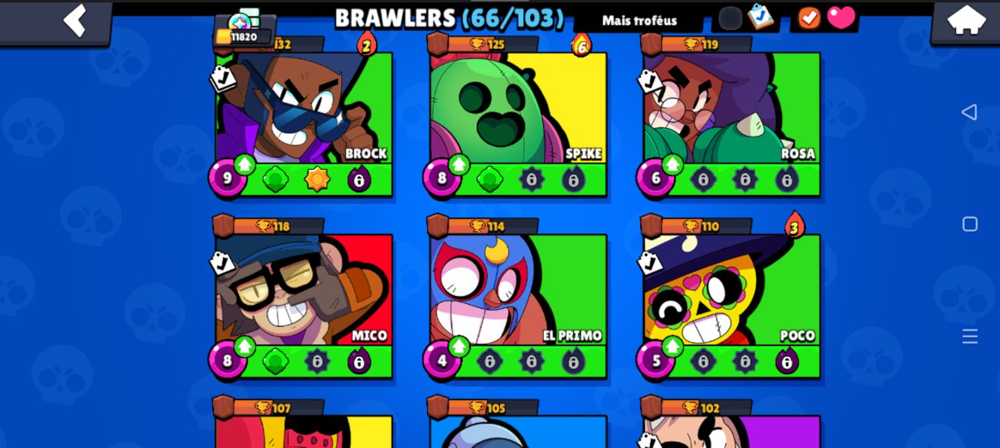 PROMOÇÃO CONTA BRAWL STARS | 67 BRAWLERS | 11.8K TROFÉUS | 7 P11
