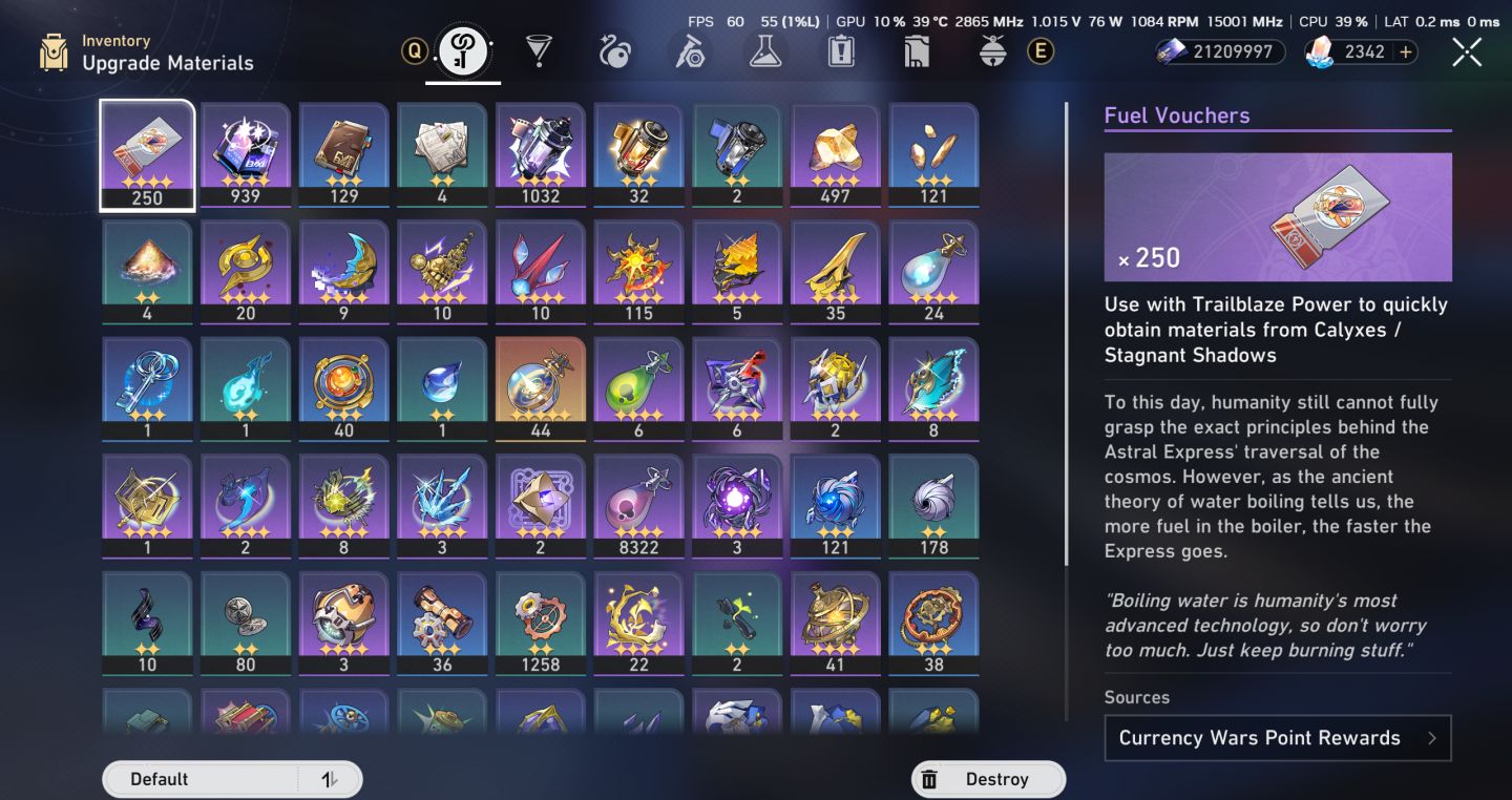 40 Personagens 5 estrela + Cones assinatura(feixiao,acheron, hysilens, castorice