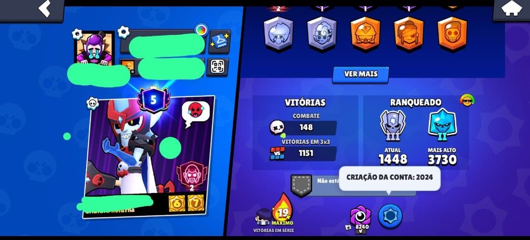 Conta de brawl stars upada leia a descrição q vc vai se surpreende