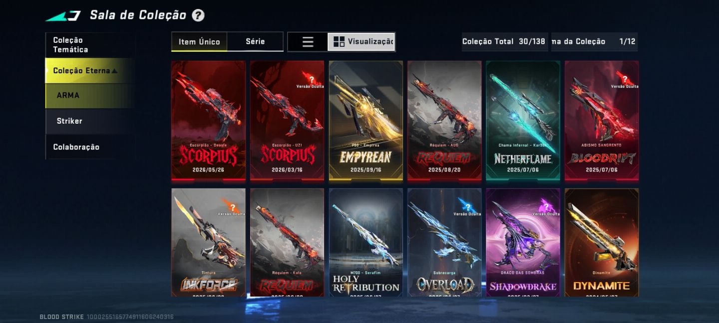 [TOP 411 GLOBAL] Conta Blood Strike Elite - 13 Skins Eternas, Ultras