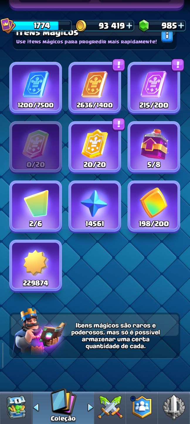Conta de Clash Royale antiga nível 16