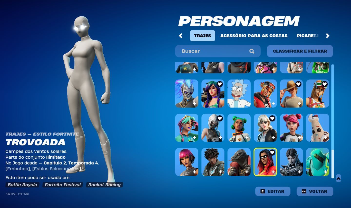 CONTA FORTNITE RARA TRYHARD - PICARETA KRATUS