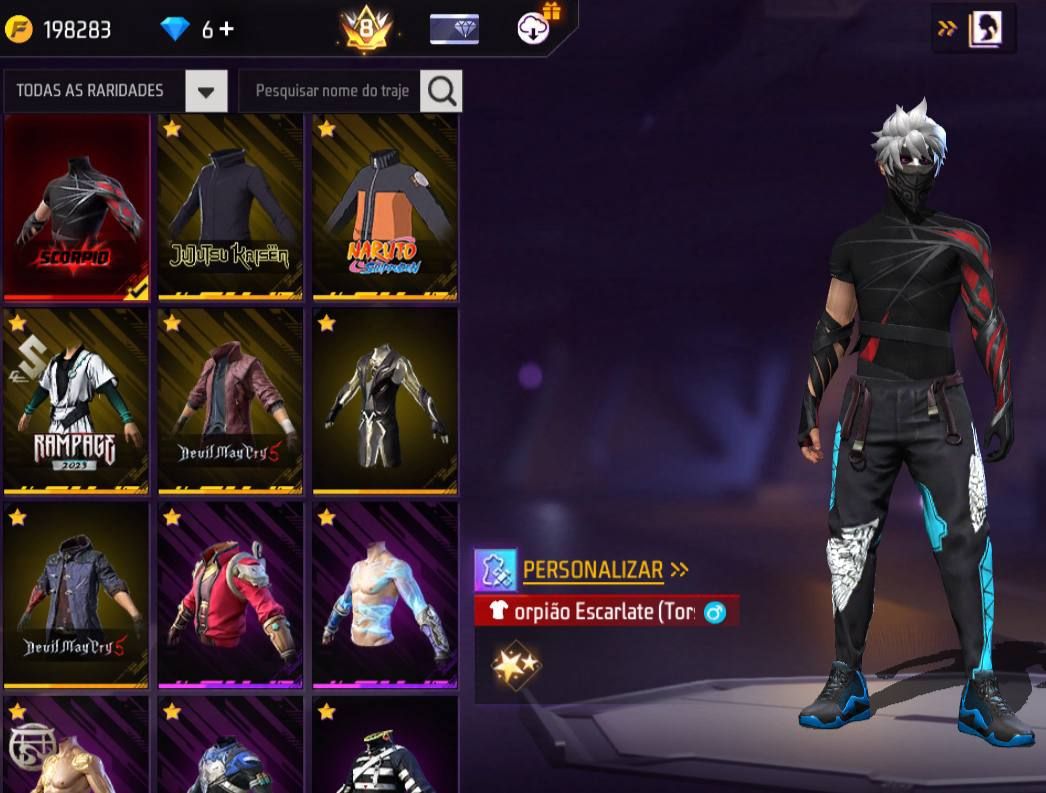 CONTA FF FULL GEMADA COM ASSASSINS CREED, TODOS TOP CRIMINAIS, MANDELA, 12 EVO