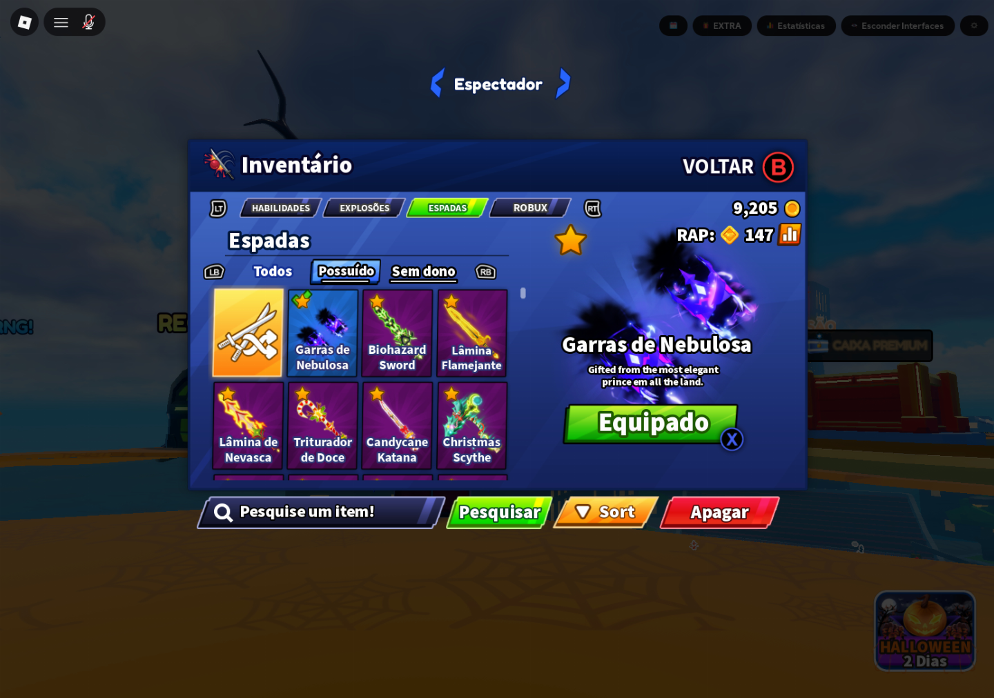 (MELHORES PREÇOS DO MERCADO) Espadas e Emotes Blade Ball - Roblox