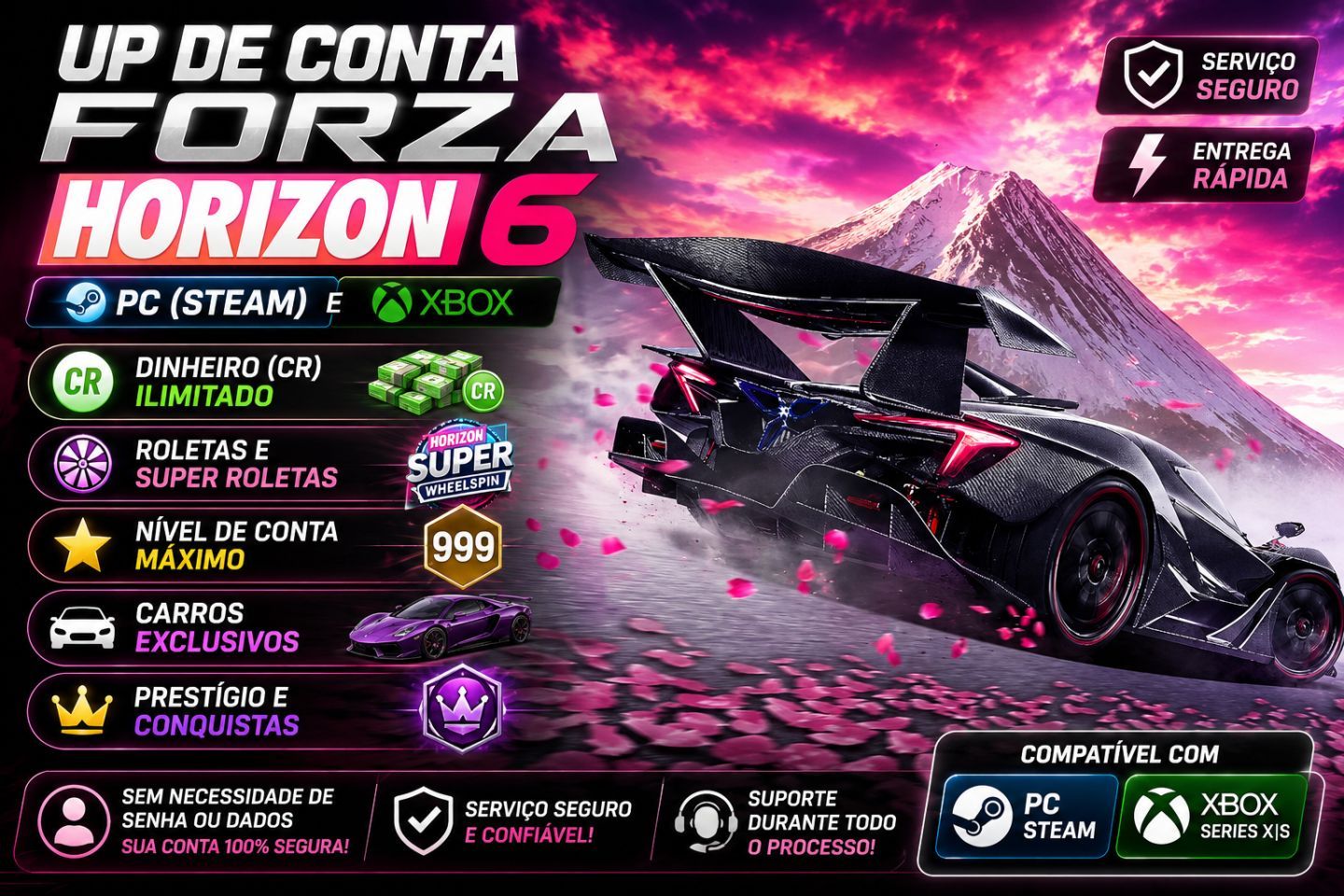 FORZA HORIZON 6 - UP DE CONTA PC/STEAM/XBOX