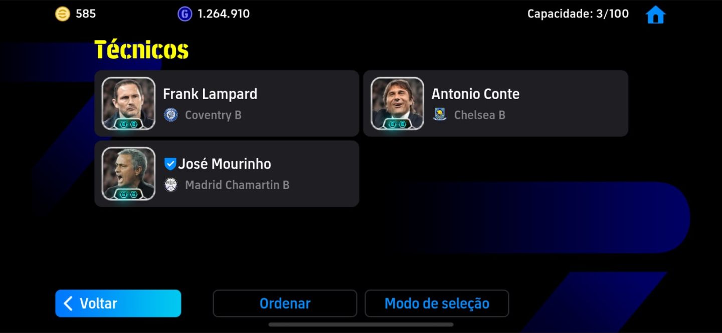 [MAIS BARATO] Conta iniciante full Efootball Mobile