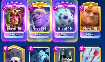 Conta de Clash Royale com 35 Evos, 11 Heróis e várias cartas Full!
